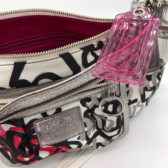 Coach Ltd Poppy Graffiti Convertible Shoulder Bag - Picture 6 of 7